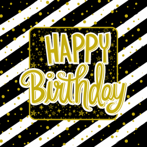 Happy birthday dorado negro